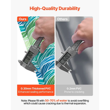 8 Ft Double-Chamber Pool Cover Water Tubes, Pack of 5 Pool Cover Water Bags with Reflective Strips, 0.3 mm Thick PVC Weights