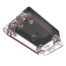Flanged Base Polycarbonate Plastic Black/clear RBF53P06B10C