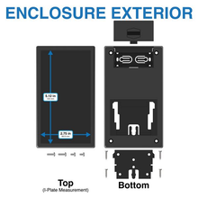 Slide Release Battery 1.9 V Black Flanged Wallmount Enclosure 0.9 Height 25SW,BK
