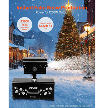 1200W 90° Shaking Head Snow Maker with Wireless Remote Control, High-Output Snowmaking Machine