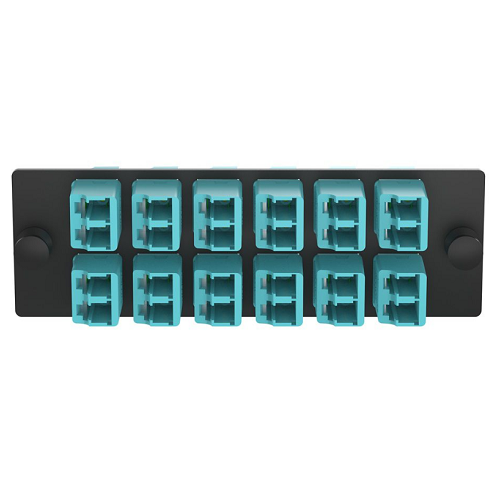 12 Port Opticom LC Fiber Adapter Panel Duplex OM3/OM4 FAP12WAQDLCZ