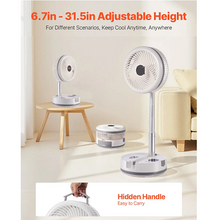 10 Inch 40000 mAh Battery Capacity Foldable Rechargeable Oscillating Fan – 3-in-1 with Remote Control and 9 Adjustable Speeds