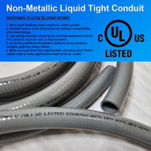 3/4" UL-Rated Flexible Non-Metallic Liquid-Tight Electrical Conduit Gray 100FT