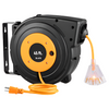 45ft Retractable Extension Cord Reel 12AWG/3C SJTOW Power Cord
