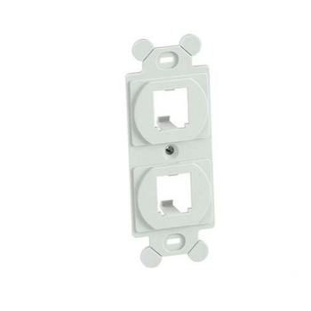 2 Port Mini Com Duplex Adapter Mount ABS Flat CF1062IWY