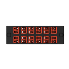 12 Port Opticom Keyed B-Red LC Fiber Adapter Panel Duplex FAP12WBRDDLCZ