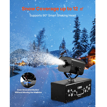 1200W 90° Shaking Head Snow Maker with Wireless Remote Control, High-Output Snowmaking Machine