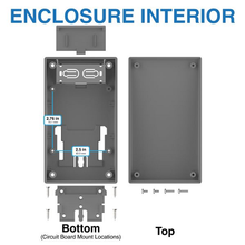 Slide Release Battery 1.9 V Gray Flanged Wallmount Enclosure 0.9 Height 25SW,GY