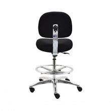 24" H - 34" H Bench Height ESD Fabric Chair No Arms AL10-FC-BLACK-452 Black