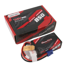 Gens Ace 850mAh 2S1P 7.4V Lipo Battery Pack With EC2 Plug GEA8502S60E2