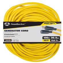 100"Ft Extension Cord Yellow 12/3 Sjtw Nema L5-20P Outdoor Twist-to-lock 9209SW8802 (Pack Of 2)
