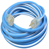 50' Ft Blue and White Supreme 14/3 SJEOW Polar and Solar Extension Cord Cable Outdoor Cold Weather with Power Light Indicator 1438SW0061 (Pack Of 6)