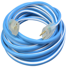 100"Ft Blue/white Extension Cord Cable 14/3 Sjeow Power Light Indicator Outdoor Cold Weather 1439SW0061 (Pack Of 2)