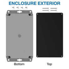 Electronic Racks And Boxes Enclosure Top Black Bottom Gray RBF85P12B24G