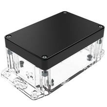 Flanged Base Polycarbonate Plastic Black/clear RBF53P06B28C