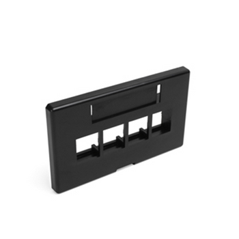 4-Port QUICKPORT Modular Furniture Faceplate 49910-HE4