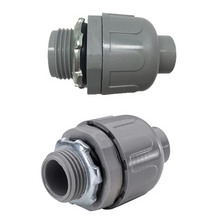 1/2" UL-Rated Non-Metallic Liquid Tight Conduit Straight Fitting Gray (Pack of 100)