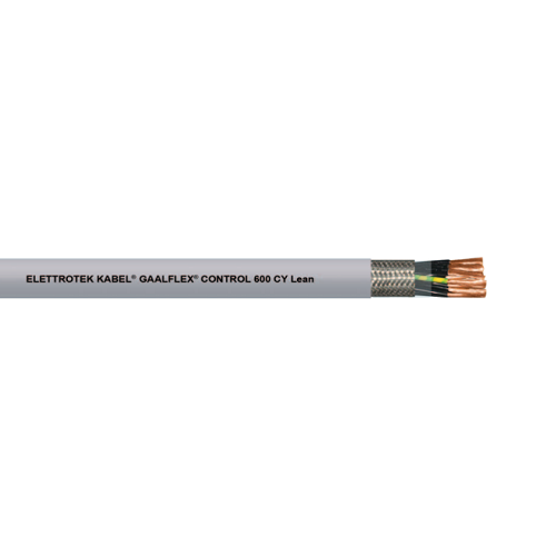 18G0.5 mm² Bare Copper Shield PETP Foil TC Braid PVC 1000V Gaalflex Control 600 CY Lean Cable