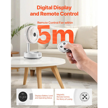 10 Inch 40000 mAh Battery Capacity Foldable Rechargeable Oscillating Fan – 3-in-1 with Remote Control and 9 Adjustable Speeds