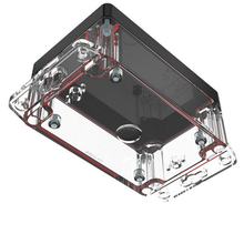 Flanged Base Polycarbonate Plastic Black/clear RBF53P06B28C