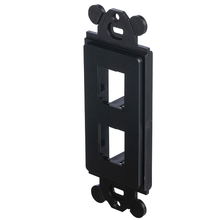 2 Port Mini Com Rectangular Adapter Module Faceplate ABS CFG2BL