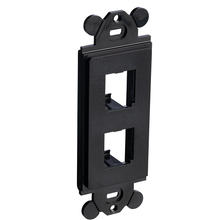 2 Port Mini Com Rectangular Adapter Module Faceplate ABS CFG2BL