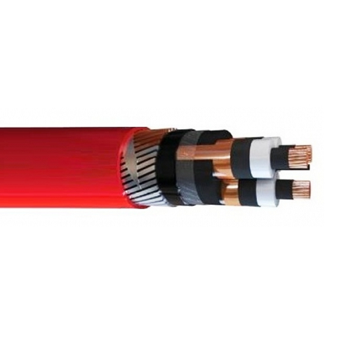 3x95 mm² Bare Copper Tape Shield Armored XLPE PVC 8.7/15KV VG-YMvKrvas Medium Voltage Cable