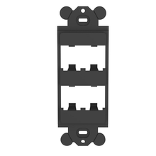 4 Port Mini Com Rectangular Adapter Module Faceplate ABS CFG4BL
