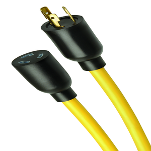 50"Ft Extension Cord Yellow 12/3 STW Nema L5-20P Outdoor Twist-to-lock 90288802 (Pack Of 4)