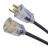 25' Ft 12/3 SJOOW Royal Black Rubber Extension Cord Power Light Indicator 3677SW0008 (Pack of 12)
