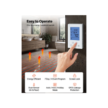 50 Sq.Ft Heated Floor Cable Kit With Smart Thermostat SHHC-K-600