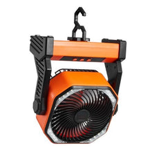 8 Inch Table-type Portable Rechargeable Fan with LED Lantern 4-Speed Adjustable, USB Battery-Powered Table Fan