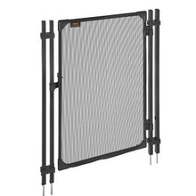 Pool Fence Gate 4 x 2.5 FT Child Safety Gate for Inground Pools 352GSM Teslin PVC Mesh Metal Latch (Black)