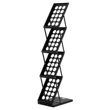 Foldable 4-Tier Brochure Display Rack Portable Stand ZG-TSZLJ