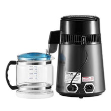 4L Water Distiller 1.1 Gallon Pure Water Purifier for Home 750W Distilled Maker with Glass Pot & Stainless Steel Interior - (Grey)