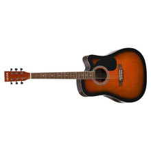 41 Inch Cutaway Acoustic Guitar Bundle with Gig Bag Tuner Capo & Accessories Sunburst