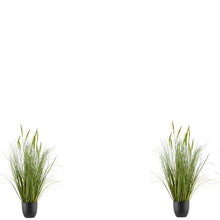 35" Artificial Cattail Grass in Pot Premium PVC Faux Greenery Shrubs for Indoor/Outdoor Home Garden & Office Décor (Pack Of 2)