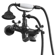 Clawfoot Tub Faucet Wall-Mount Bathtub Filler Handheld Shower Oil-Rubbed Bronze 360° Spout