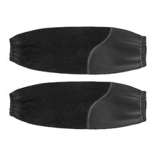 Heavy Duty Welding Protection Sleeves – Flame Resistant Cowhide Leather & FR Cotton Arm Guards with Elastic Cuffs