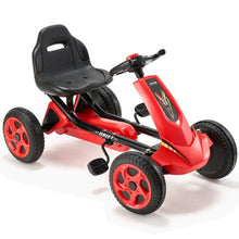 Kids Pedal Go-Kart 4-Wheel Off-Road Ride-On Adjustable Seat Non-Slip Wheels Red  Ages 3–8