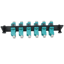 6-Port 10 Gig OM3/OM4 Multimode Fiber Adapter Panel LC Duplex Couplers with Flanges FB24-2613LCG12