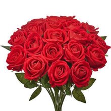 Red Roses Realistic Bouquet for Xmas Home Decor Artificial Flowers JNR-RED-060 (60 PCS)