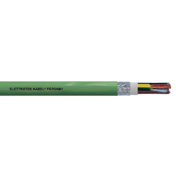 12 AWG 4C Bare Copper Shield Steel Braid Thermoplastic Halogen-Free FG7(O)AM1 0.6/1KV Armour Cable