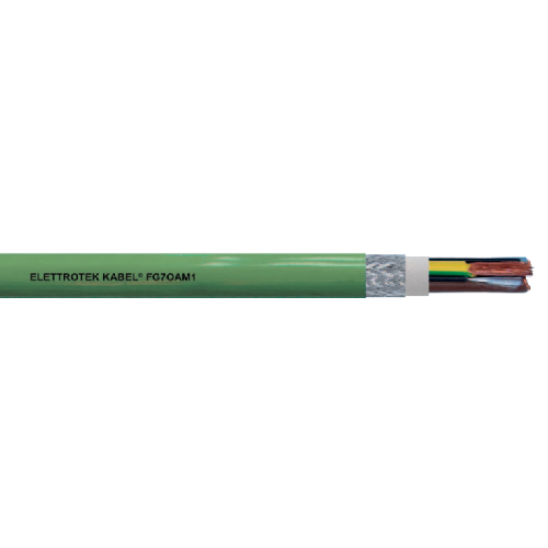 12 AWG 4C Bare Copper Shield Steel Braid Thermoplastic Halogen-Free FG7(O)AM1 0.6/1KV Armour Cable