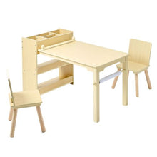 Kids Art & Craft Table Set with 2 Chairs and Storage Cabinet