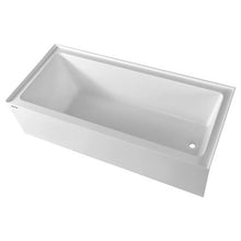 71.9" x 32" Contemporary Alcove Acrylic Bathtub Soaking Tub with Right Hand Drain Overflow Hole Integral Flange (White)