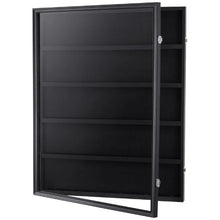 35 Card Display Case 24.3 x 30.5 in Lockable Wall Cabinet with UV Protection PC Panel