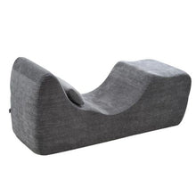 Ergonomic Yoga Chaise Lounge Chair Curved Foam Lounge for Massage Stretching Exercise (Grey)