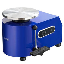 Pottery Wheel 450W 11" Clay Forming Machine 60-300 RPM Pedal Control Detachable Basin (Blue)