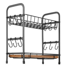 12 Movable Hooks Mug Holder with 2 Tier Coffee Bar MUG-XM004